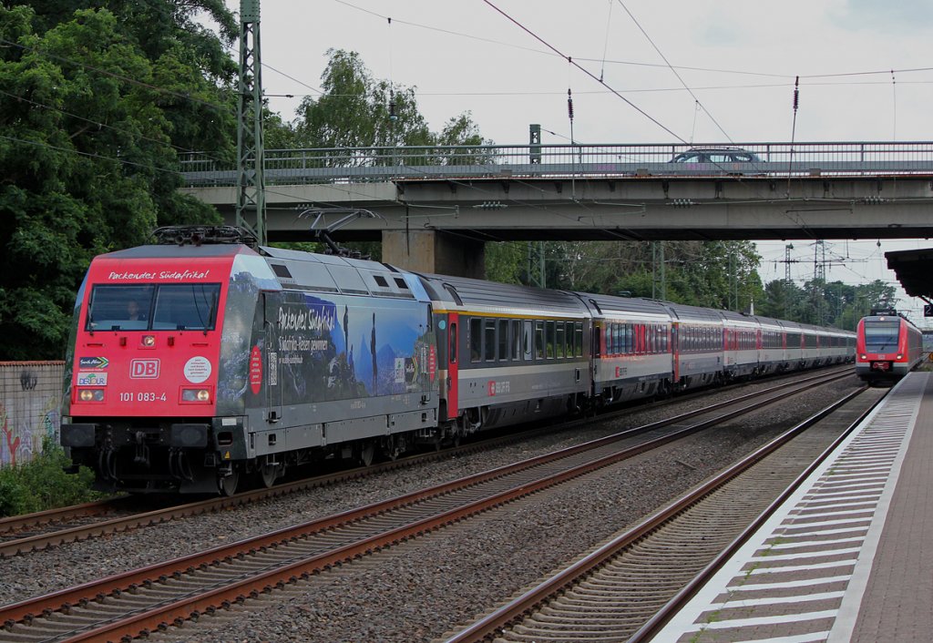 101 083-4 am EC102 in D´dorf-Angermund am 01.07.2012