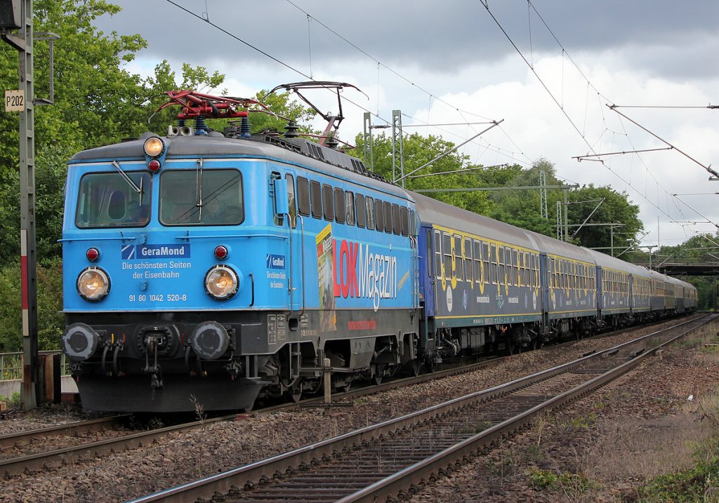 1042 520-8 mit Partyzug in Bonn Oberkassel am 18.06.2011