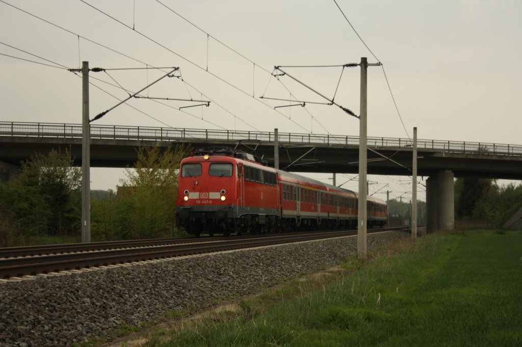 110 447 mit einem RE in Immensen Arpke am 08.05.2010