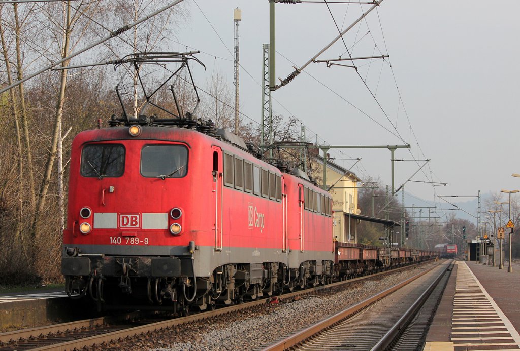 140 789-9 und 140 xxx-x in Bonn Oberkassel am 24.03.2012