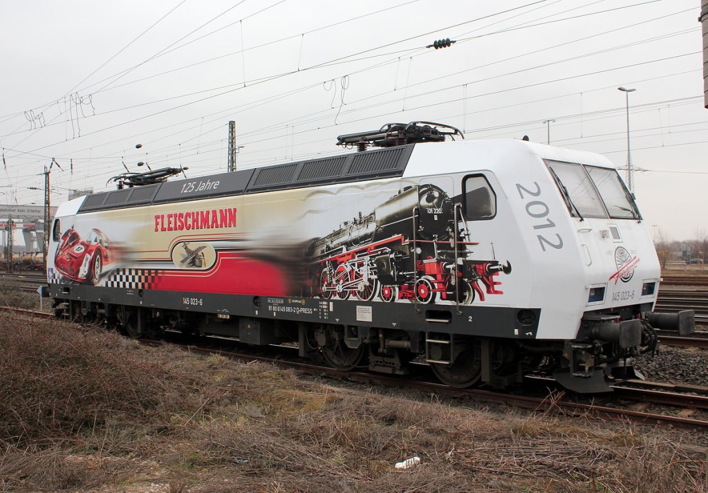 145 023-6 (145 083-2)  125 Jahre Fleischmann  der PRESS bei H�rth-Kalscheuren am 05.04.2013