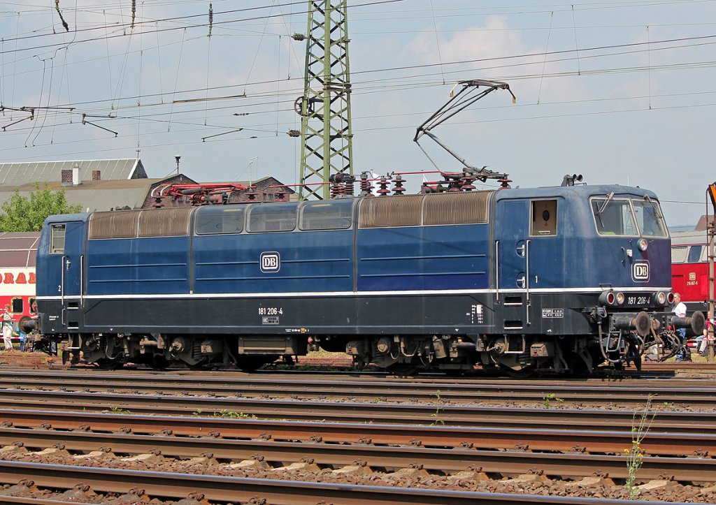 181 206-4 bei der Lokparade im DB Museum Koblenz am 21.05.2011