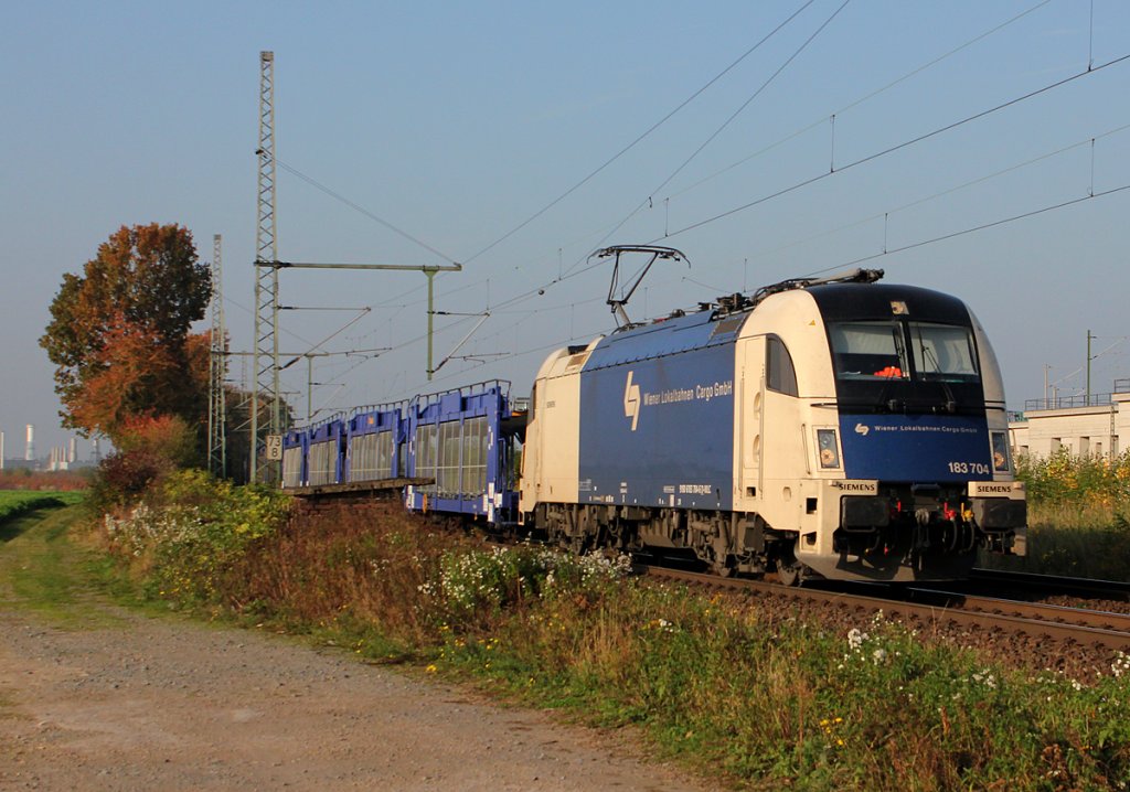 183 704 der WLC in Porz Wahn am 24.10.2012