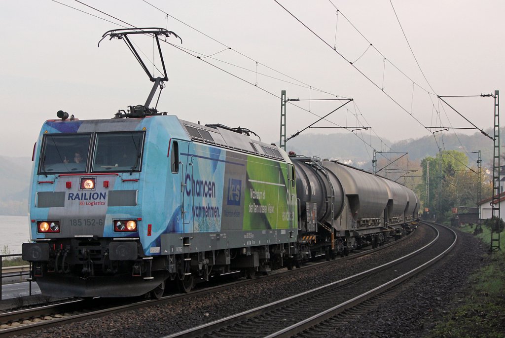 185 152-6  K+S  in Dattenberg am Morgen des 28.04.2012