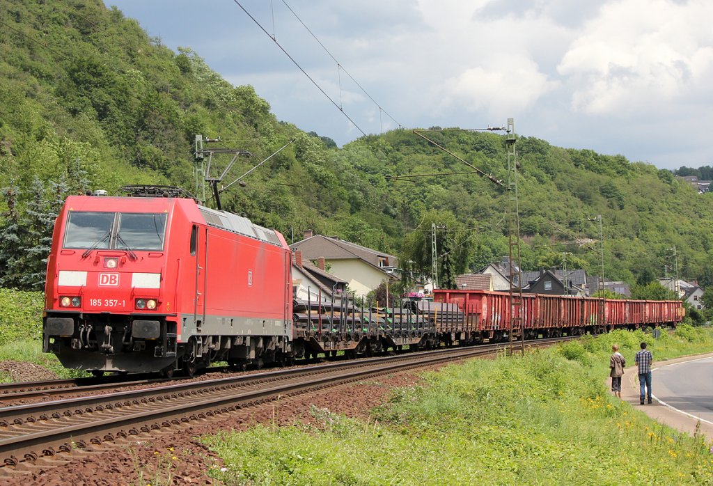 185 357-1 zwischen Linz(Rhein) und Erpel am 23.06.2012