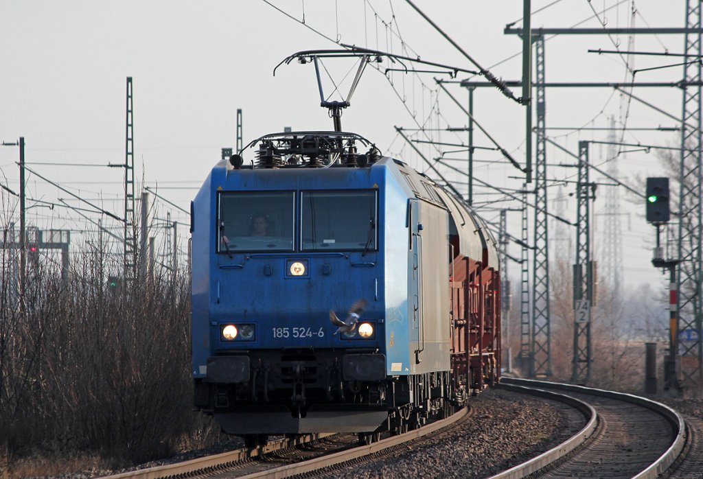 185 524-6 in Porz Wahn am 02.02.2011