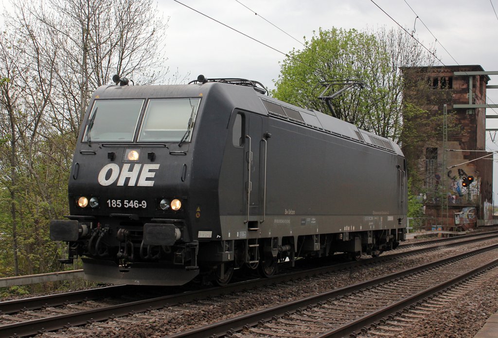 185 546-9 der OHE Lz an der S�dbr�cke am 27.04.2012