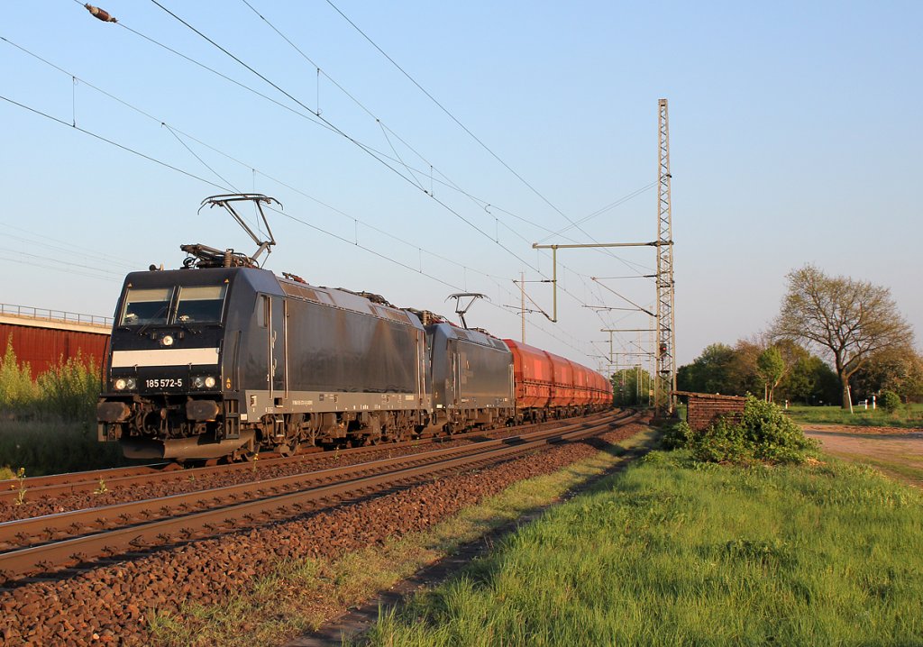 185 572-5 & 185 554-3 in Porz Wahn am 04.05.2013