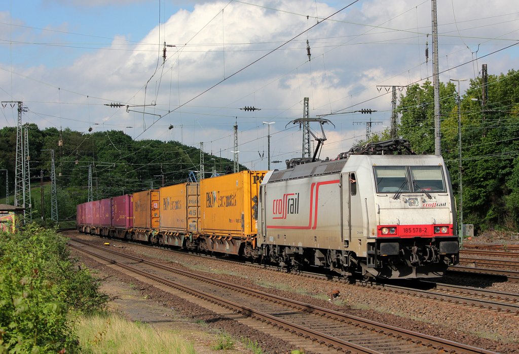 185 578-8 der Crossrail in K�ln West am 11.05.2013