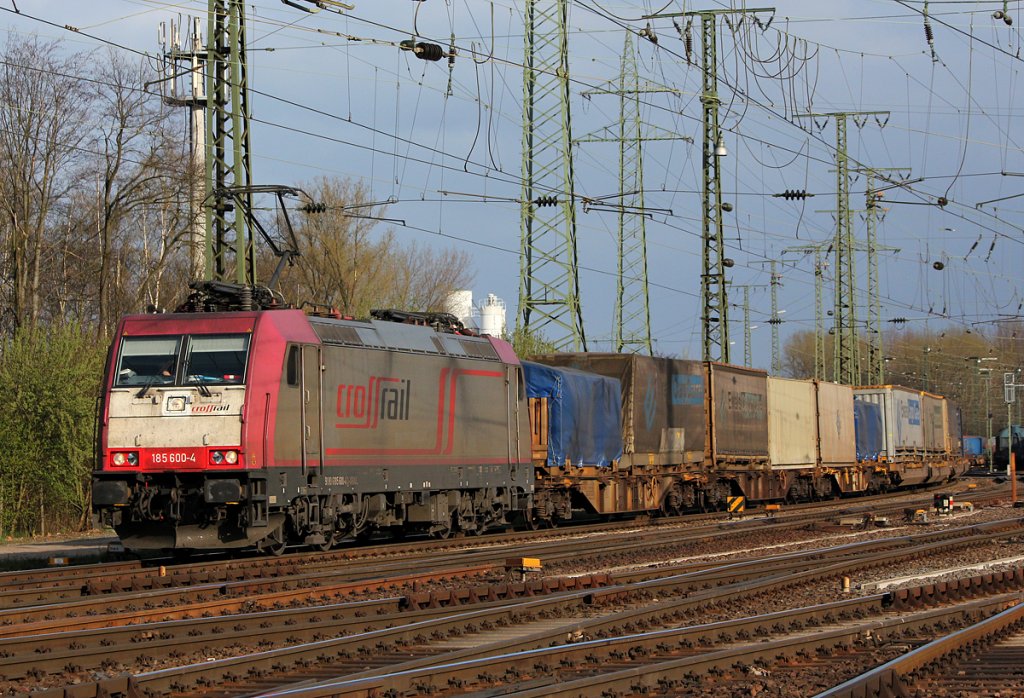 185 600-4 der Crossrail in Gremberg am 31.03.2012