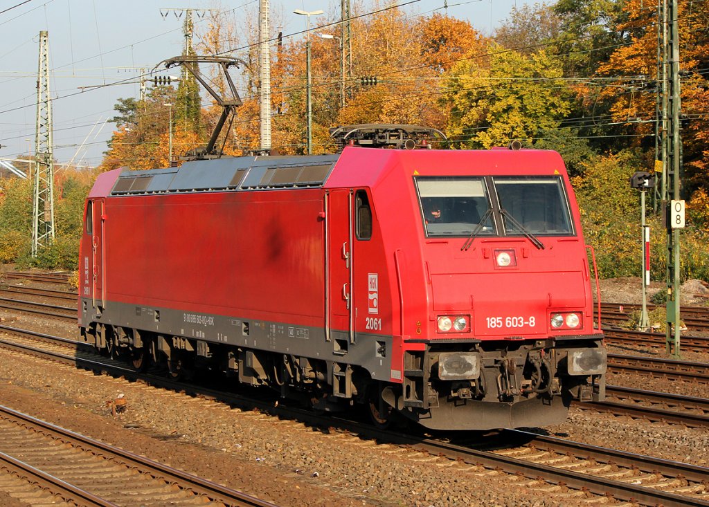 185 603-8 der HGK Lz in K�ln West am 01.11.2011