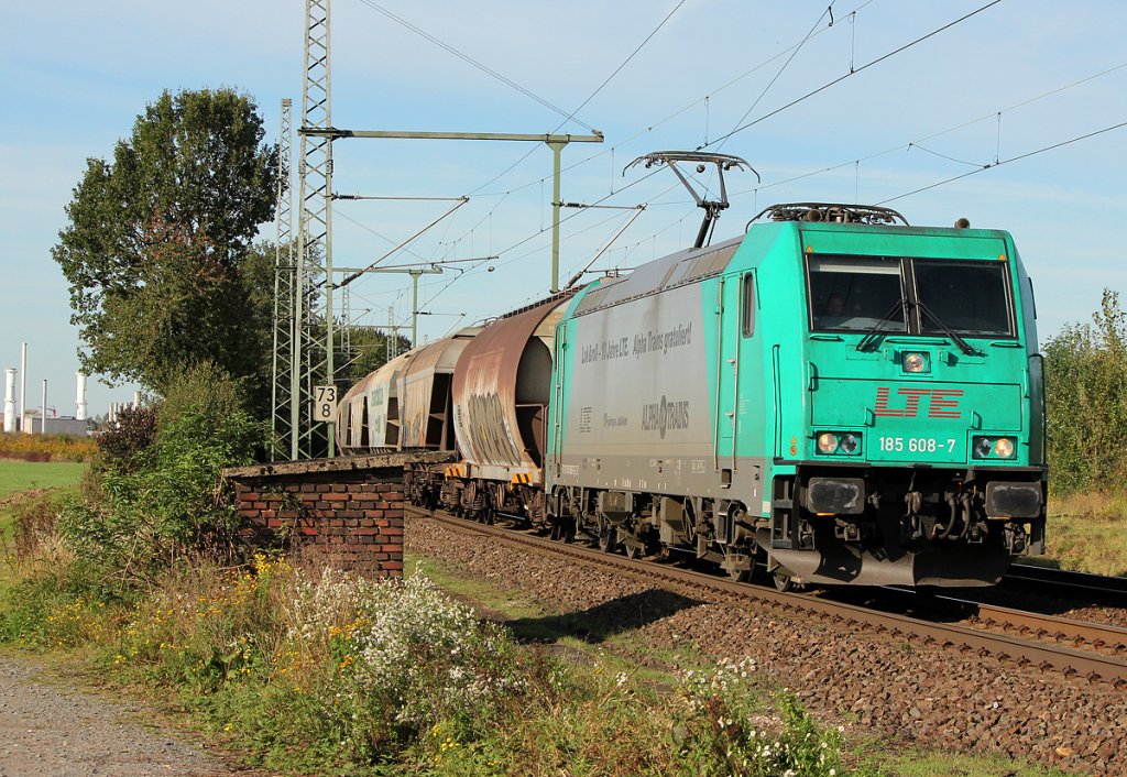 185 608-7 der LTE in Porz Wahn am 14.10.2011