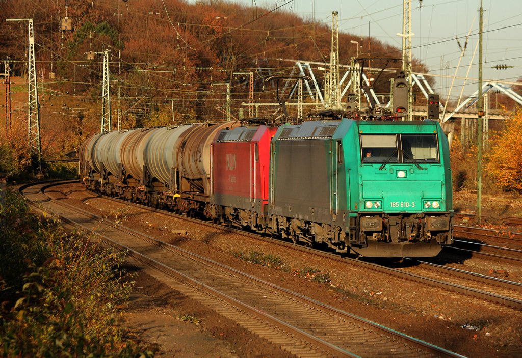 185 610-3 & 185 287-0 in K�ln West am 30.11.2011