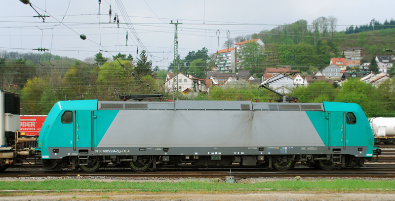 185 614-5, TXLA, aufgenommen am 01.05.13, in Treuchtlingen.