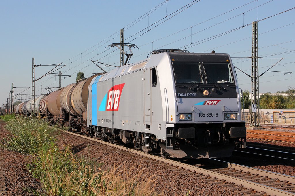 185 680-6 im Einsatz f�r LTE bei Porz(Rhein) am 08.09.2012