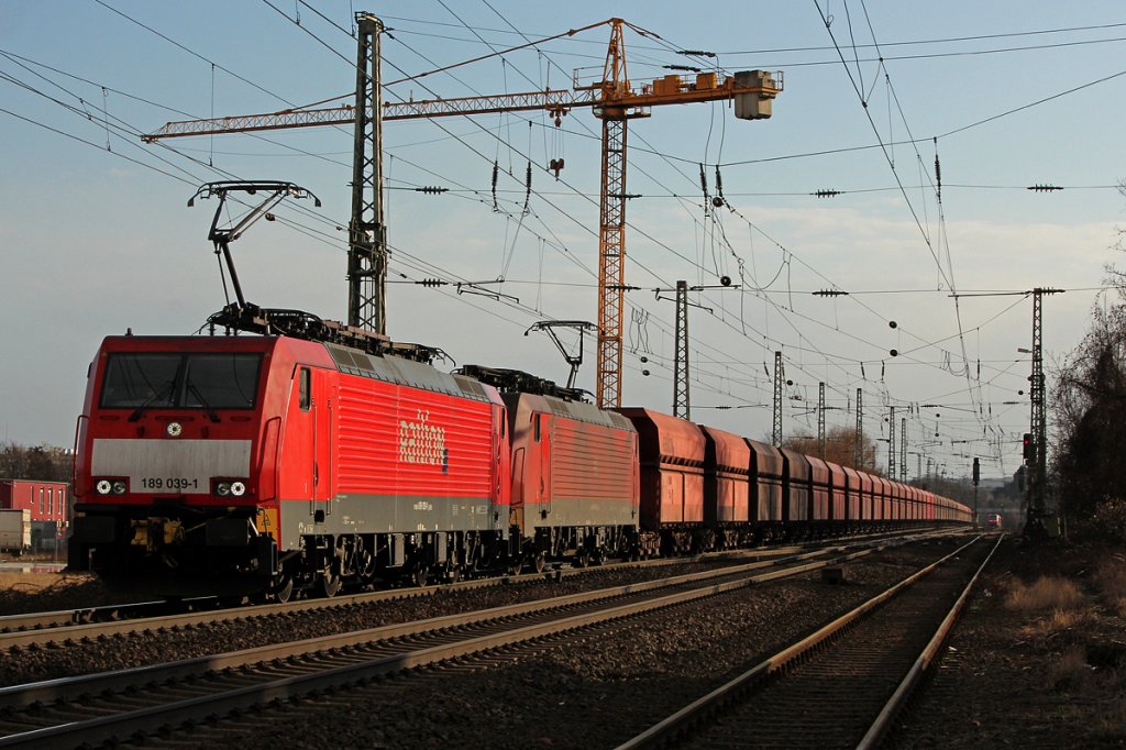 189 039-1 kurz hinter Br�hl am 19.02.2012