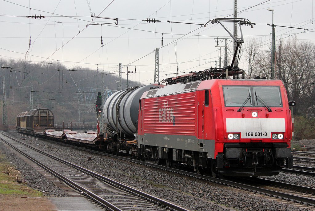189 081-3 mit gem GZ. in K�ln West am 11.02.2011