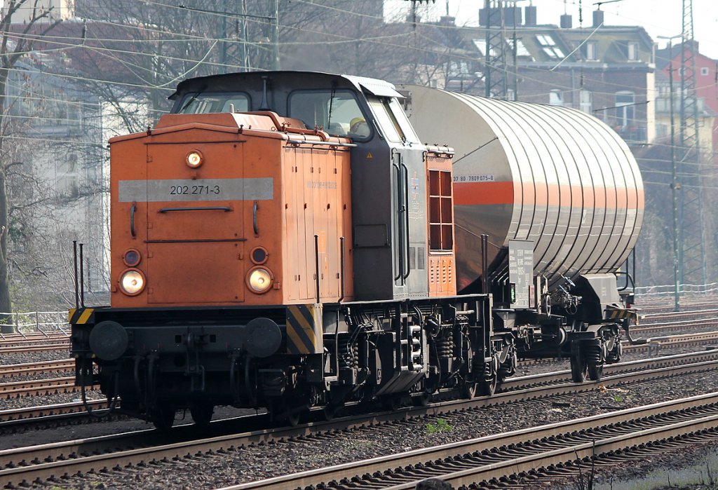 202 071-2 de Bocholter Eisenbahn in K�ln West am 25.03.2011