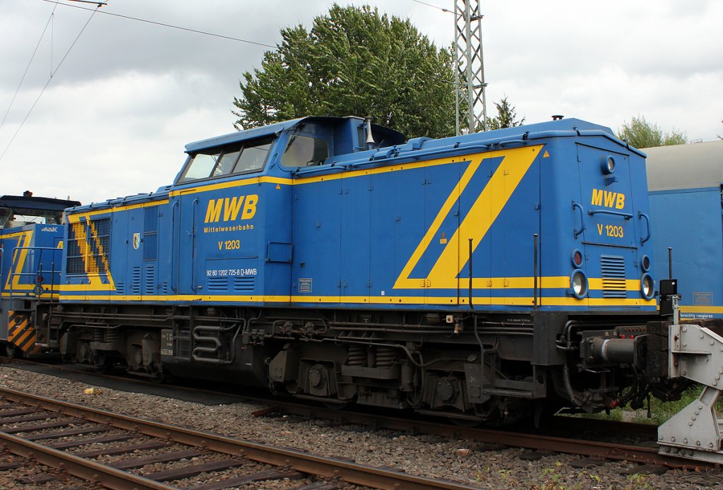 202 725-8 / V1203 der MWB in K�ln-Eifeltor am 23.07.2011