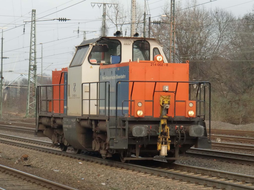 214 002-8 der NBE am 12.02.11. in K�ln West.