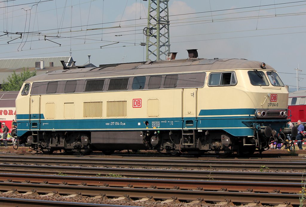 217 014-0 bei der Lokparade im DB Museum Koblenz am 21.05.2011 