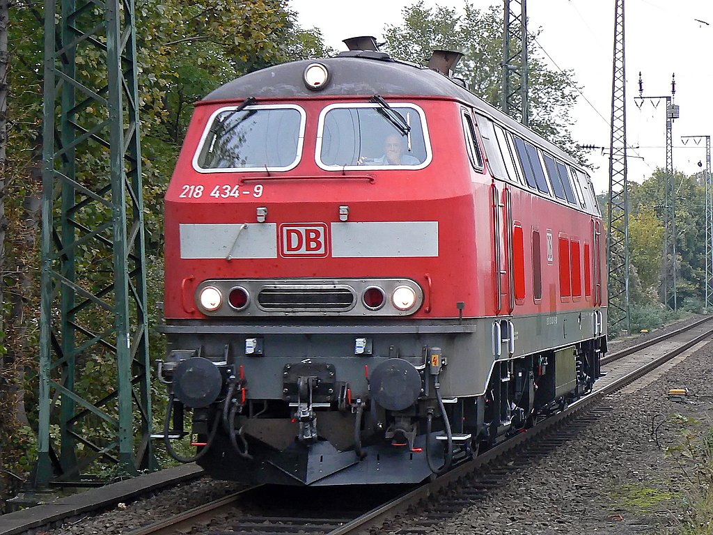 218 434-9 als Lz in K�ln West, Sommer 2009