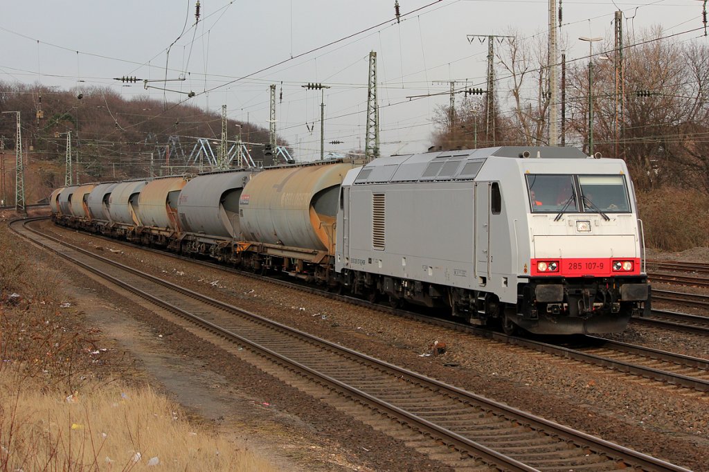 285 107-9 der HGK in K�ln West am 22.02.2012