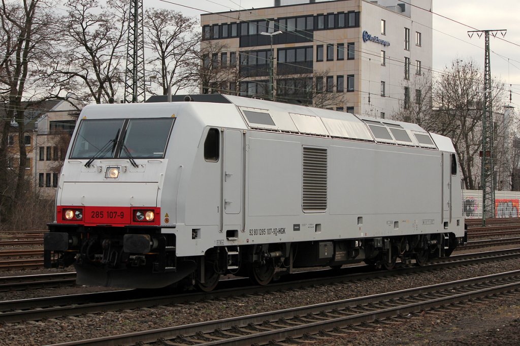 285 107-9 der HGK Lz in K�ln West am 21.02.2012