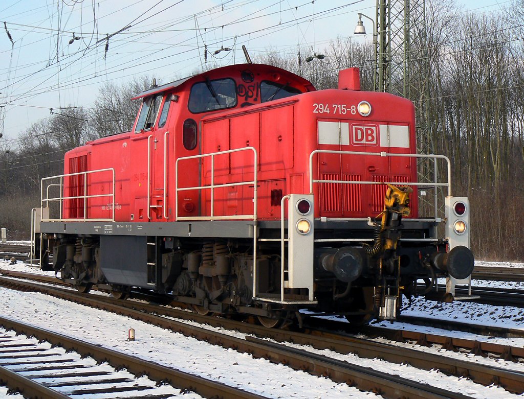 294 715-8 bei der Einfahrt in den Gbf. Gremberg am 8.1.2010