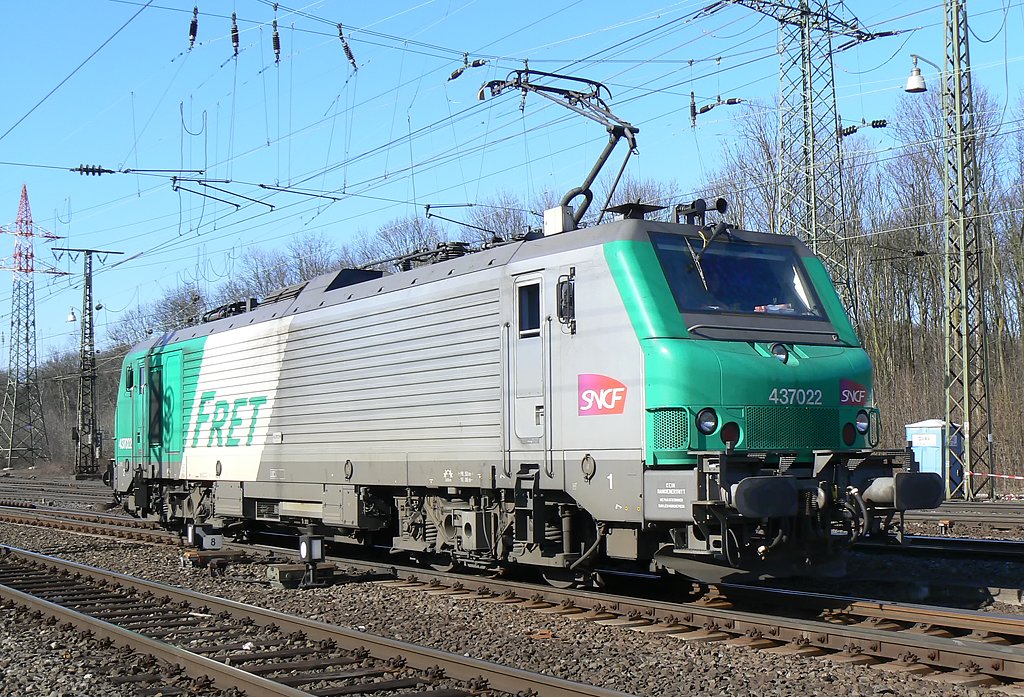 437022 der SNCF/FRET in Gremberg am 9.3.2010
