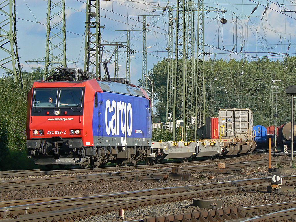 482 026-2 der SBB Cargo in Gremberg am 31.08.2010