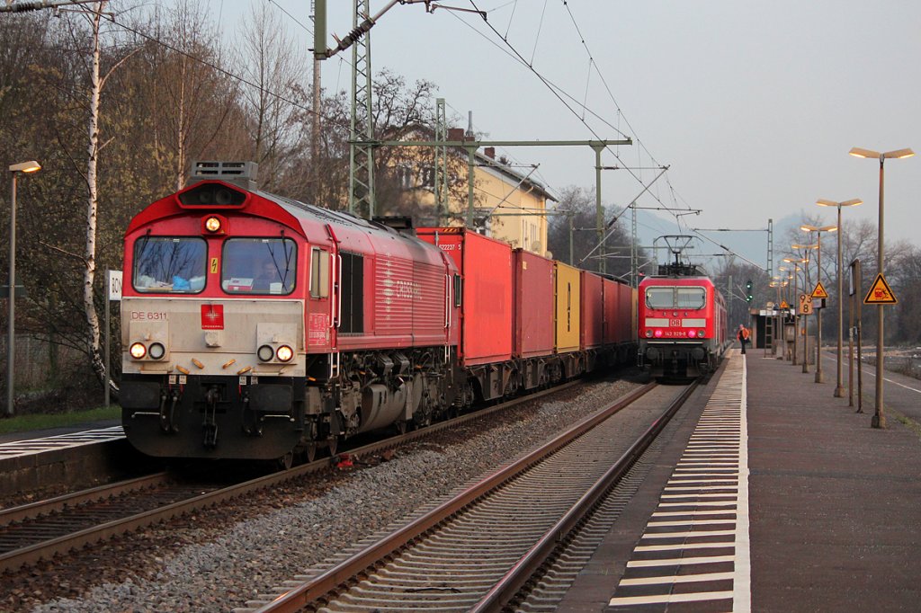 6613 in Crossrail Diensten in Bonn Oberkassel am 24.03.2012