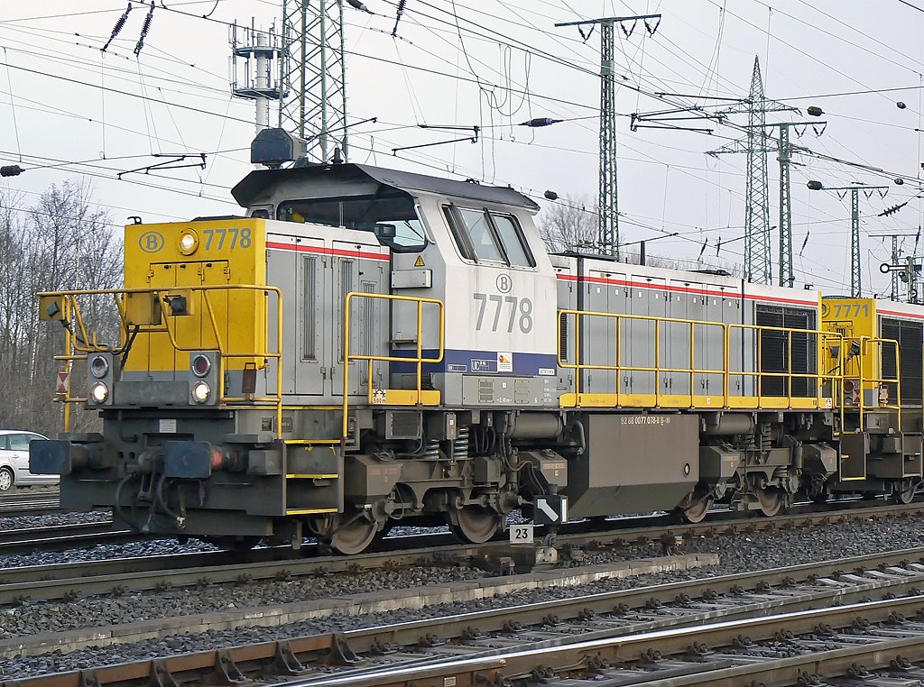 7778 & 7771 verlassen mit einem gem. Gz. Gremberg am 2.3.2010