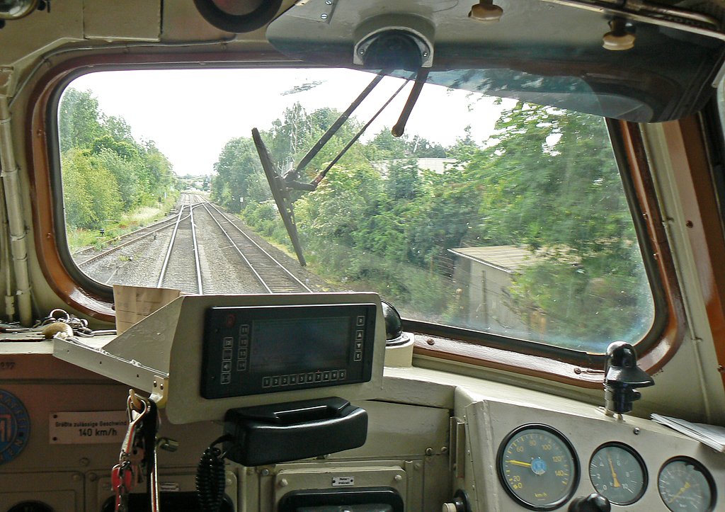 Auf einer Pendelfahrt von Rheinbach nach Witterschlick zum Bahnhofsfest ! 
