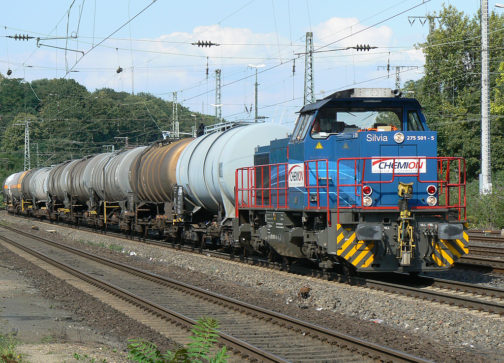 Chemions  Silvia  mit ihrem Kesselzug aus Dormagen rtg Gremberg in K�ln West am 06.08.2010