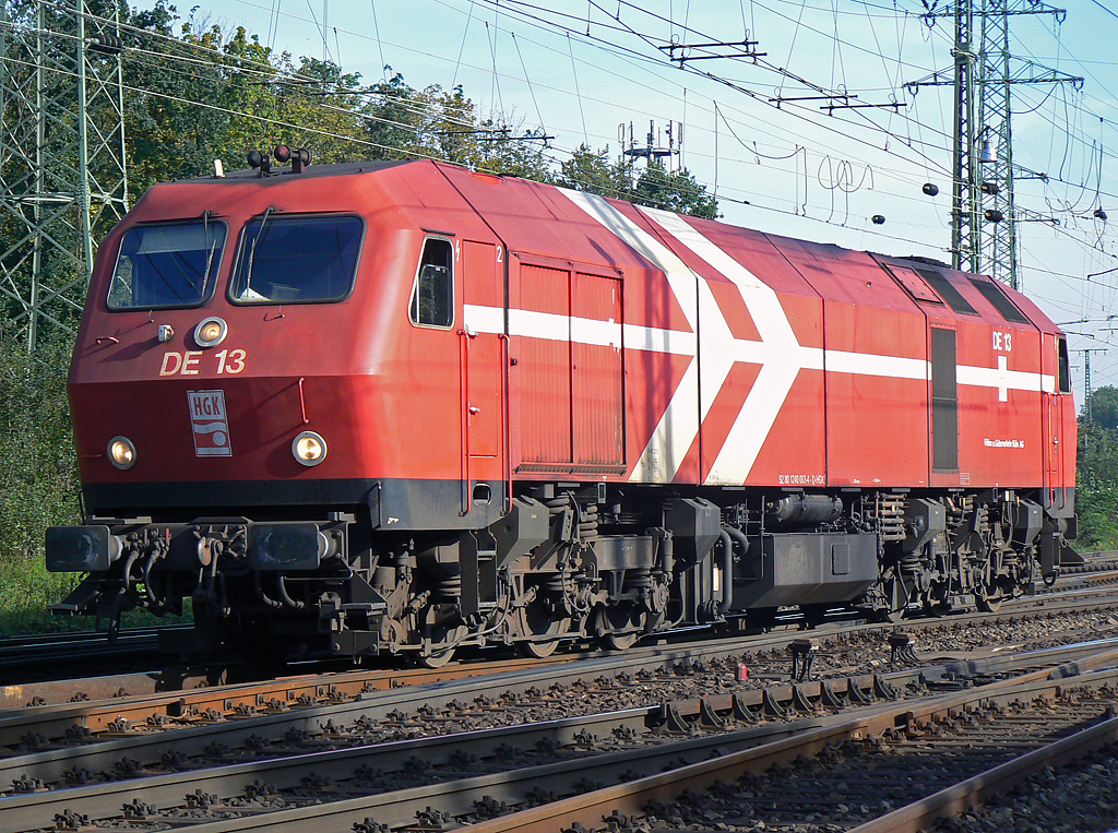 DE13 der HGK  brumselt  Lz. rtg Bergisch-Gladbach, in Gremberg am 04.10.2010