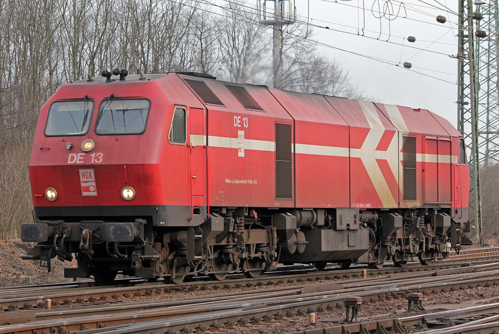 DE13 der HGK Lz in Gremberg am 23.02.2011
