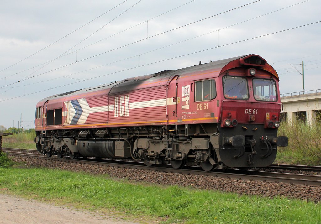 DE61 der HGK Lz in Porz Wahn am 01.05.2013