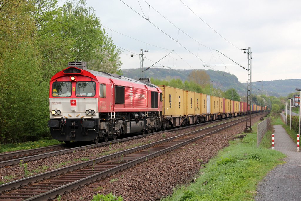DE6312 in Crossrail Diensten in Bonn-Limperich am 27.04.2013