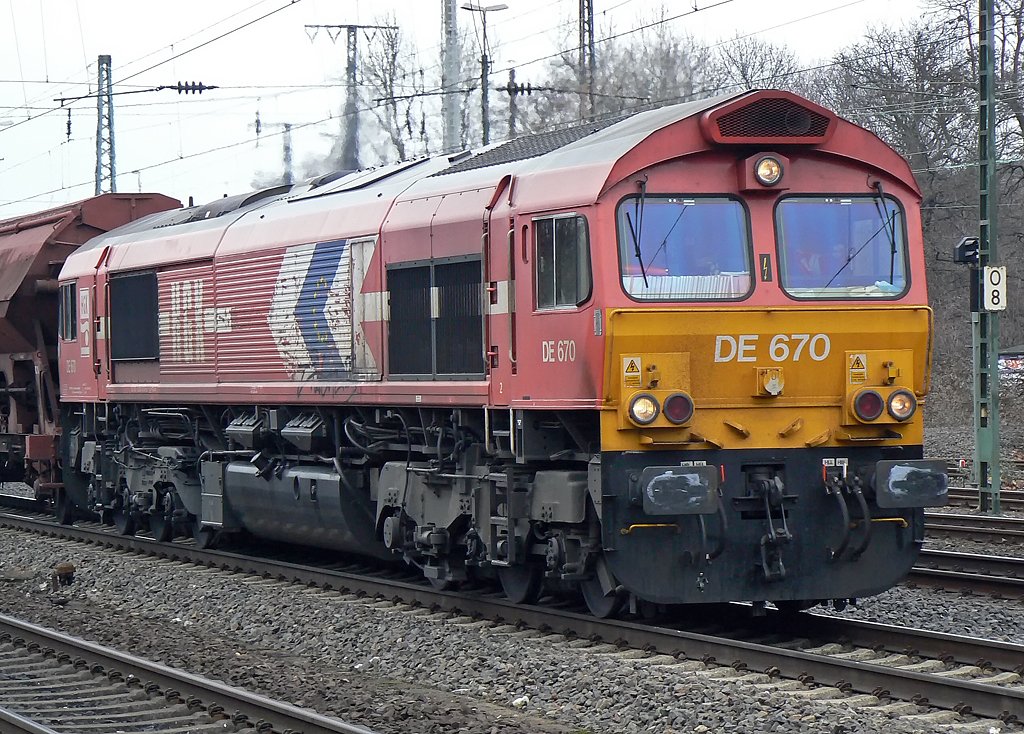 DE670 der HGK in K�ln West am 21.01.2010