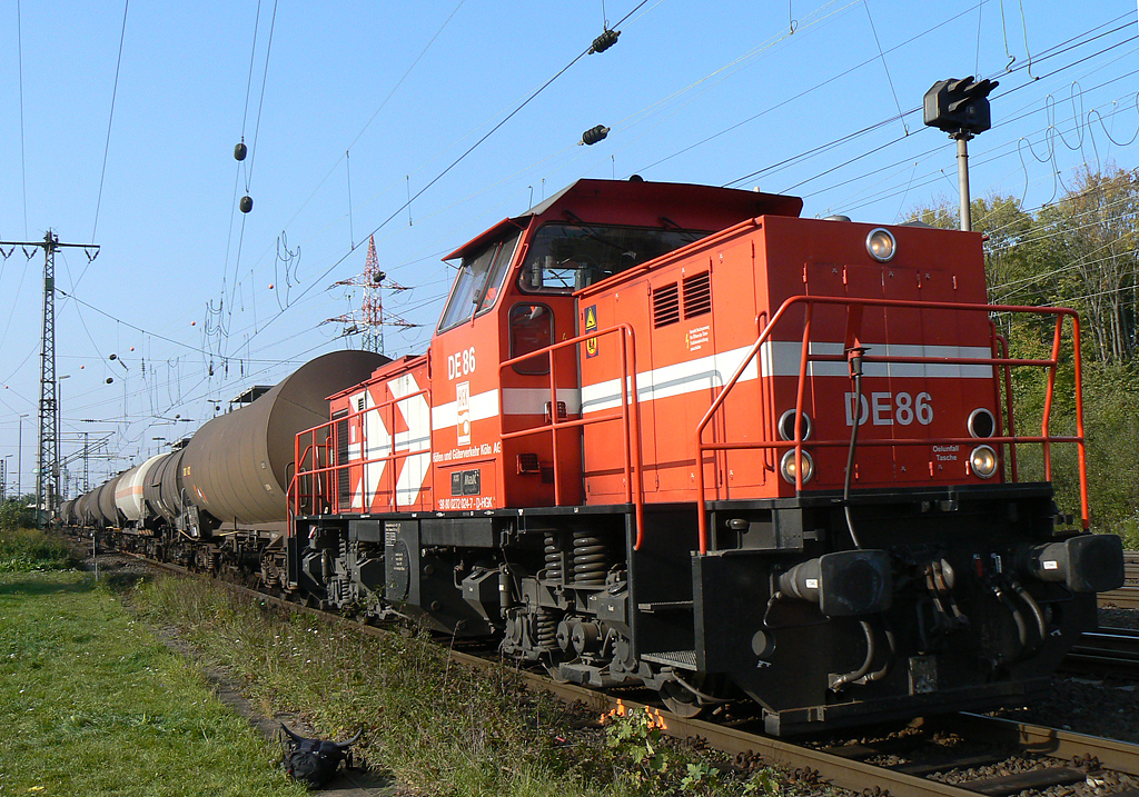 DE86 der HGK in Gremberg am 13.10.2010