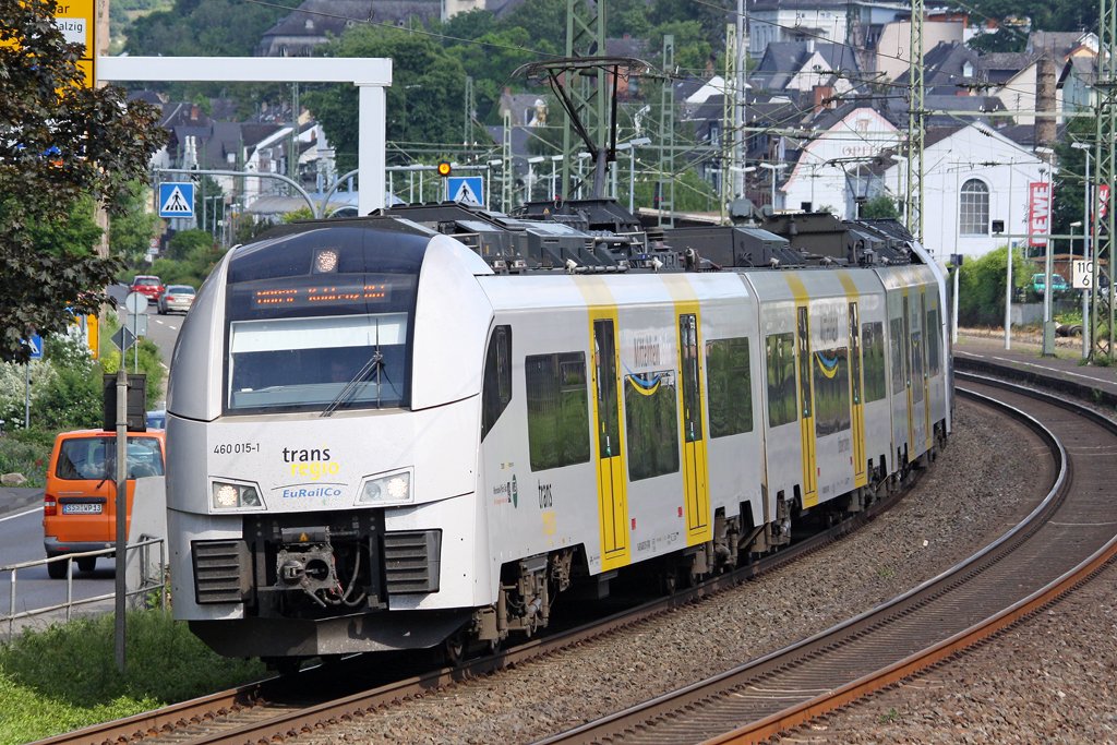 Der 460 015-1 der Trans Regio Bahn in Boppard am 05,06,10