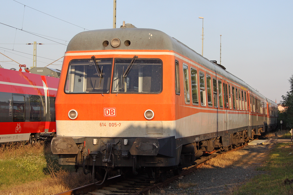 Der 614 005-7 im BW N�rnberg Gostenhof am 21,08,10