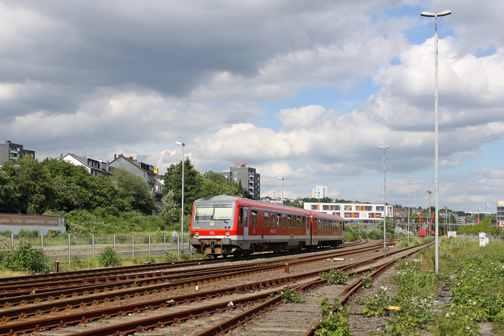Der 628 540 in Remscheid Hbf am 17,06,12