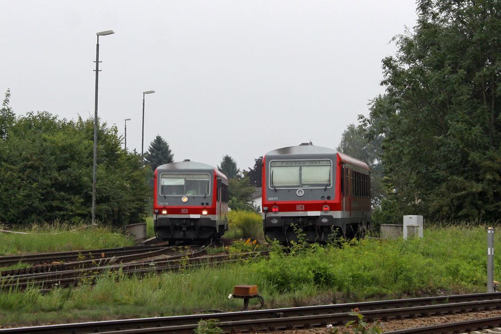 Der 628 578 und 628 571 in M�hldorf am 01,08,11