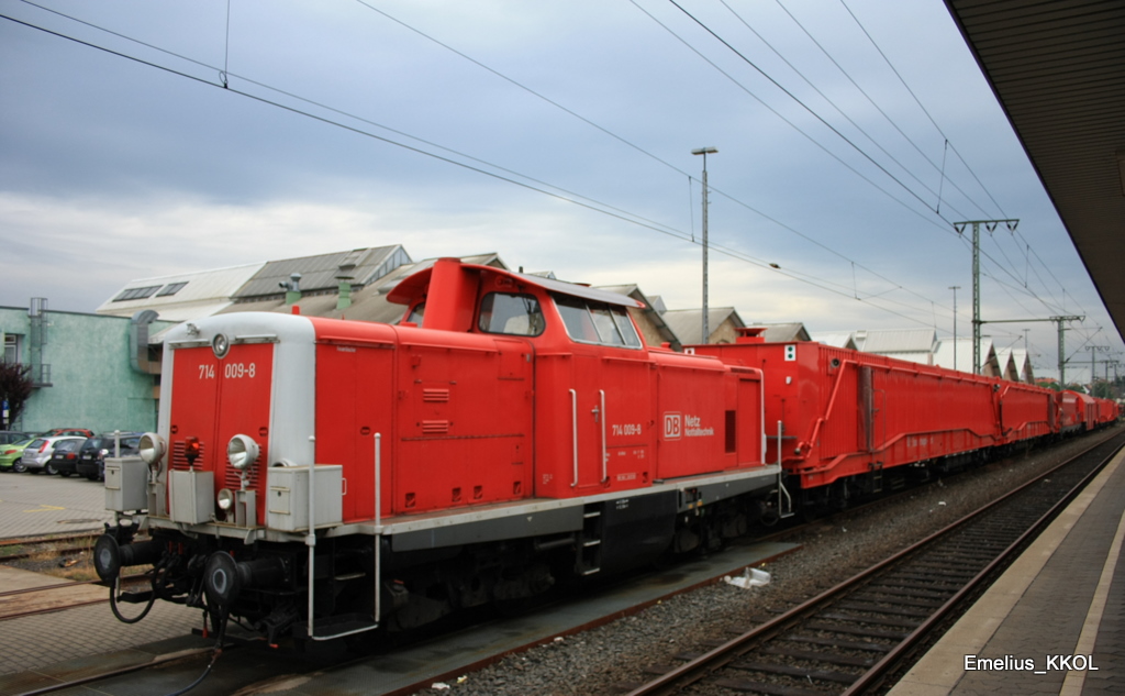 Der hintere Zugteil des Rettungszuges gef�hrt von 714 009-8 wartet in Fulda auf Eins�tze die hoffentlich niemals eintreffen. Er wird am 28.07.2010 noch ein oder zwei mal gestartet wie an jedem Tag.