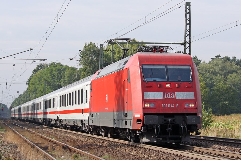 Die 101 014-9 in Radbruch am 09,09,09