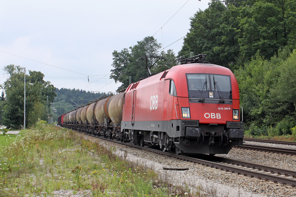 Die 1016 020-8 in A�ling (Oberbay) am 30,07,11 