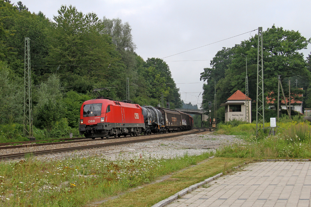 Die 1016 030-7 in A�ling (Oberbay) am 04,08,12