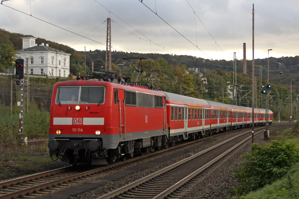 Die 111 114 in Wuppertal Steinbeck am 20,10,11
